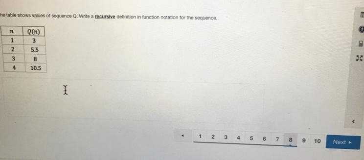 Write a recursive definition in function notation for the sequence.-example-1