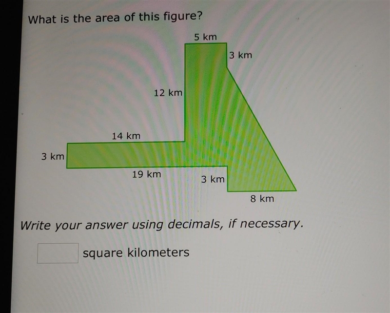 Write your answer using decimals, if necessary. ______ square kilometers​-example-1