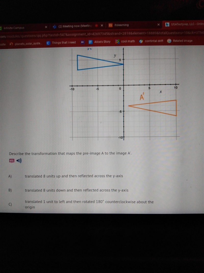 Describe the transformation that Maps the pregame image a to the image of a-example-1