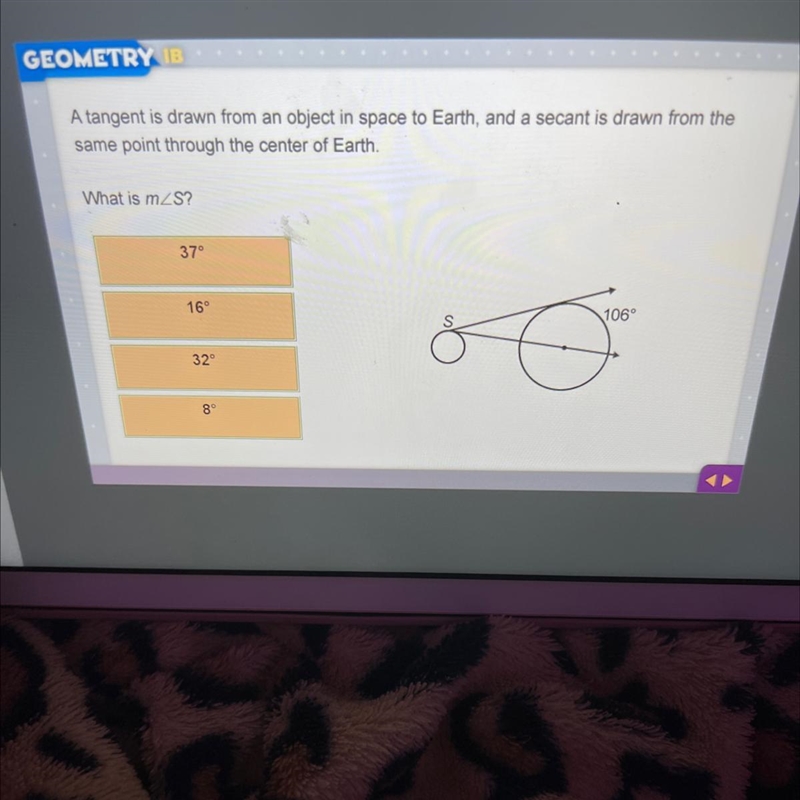 A tangent is drawn from an object in space to Earth, and a secant is drawn from thesame-example-1