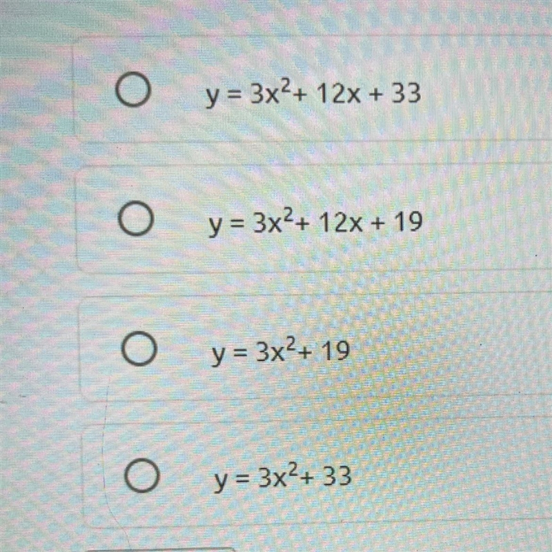 Which function is equivalent to y = 3(x + 2)2 + 7 ?-example-1