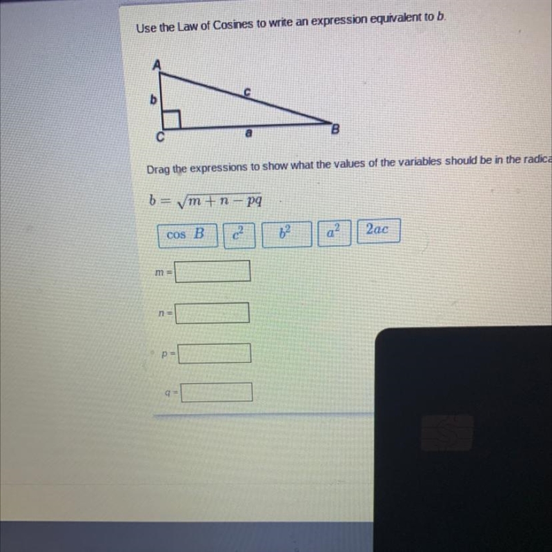 Drag the expression to show what the values of the variables should be in the radical-example-1