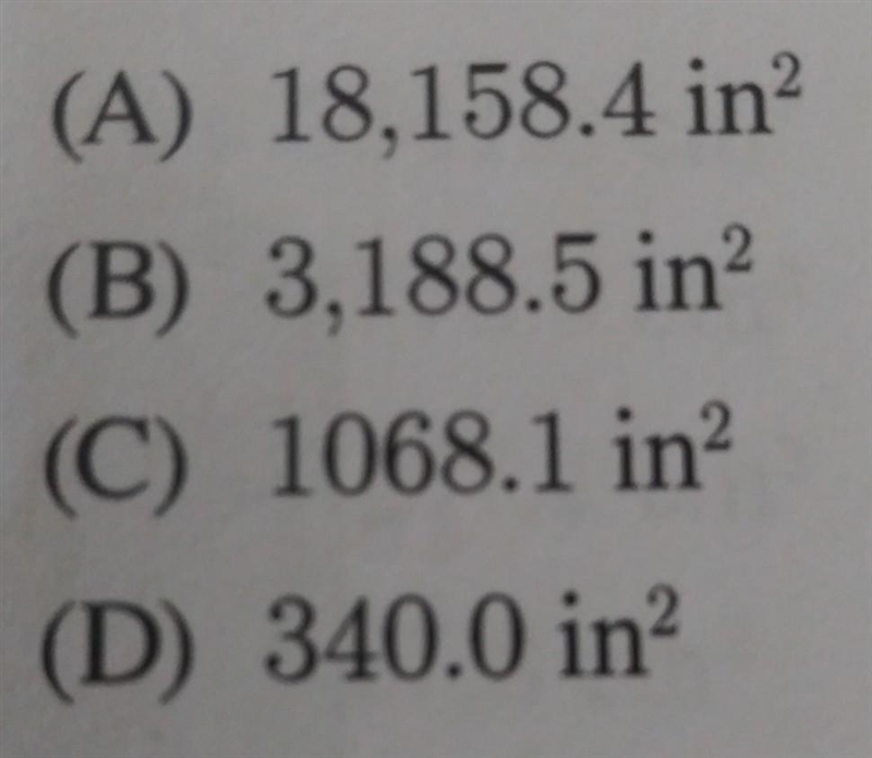 the radius of the cone is 17 in long and the slant height is 20 in find the surface-example-1