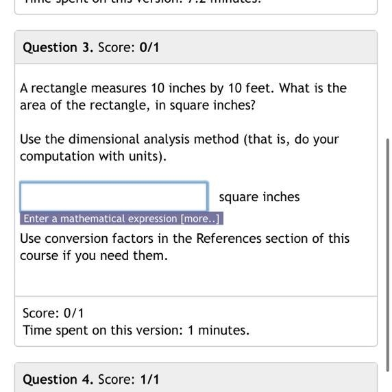 A rectangle measures 10 inches by 10 feet. What is the area of the rectangle, in square-example-1