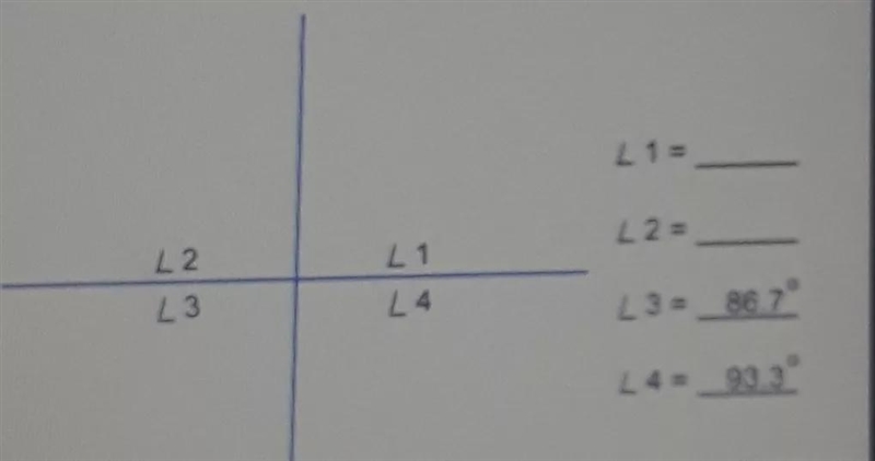 Where can I Get L1 and L4 from a missing vertical angles?-example-1