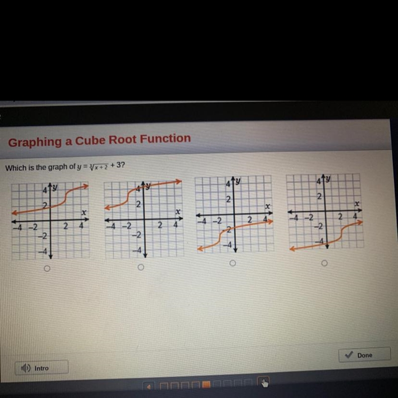 Which is the graph of y = 3√x+2+3?22ਦੀਆਂ ਦੀਆਂx-4-22 4-4-224-2-2-2ary224-4-24142-22x-example-1