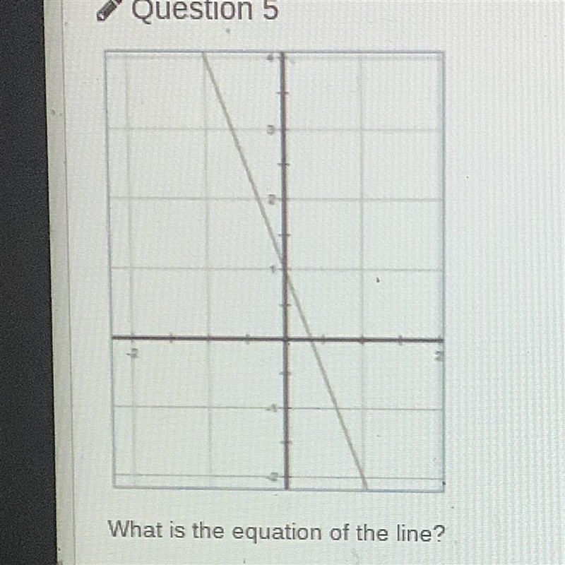 What is the equation of the line? A y=-1/3x+1 B=-3x+1 C y=1/3x-1 D y=3x-1 Pls help-example-1