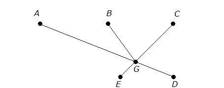 In the figure below, AD and EC intersect at point G, mAGB = 35°, and mAGE = 69° What-example-1