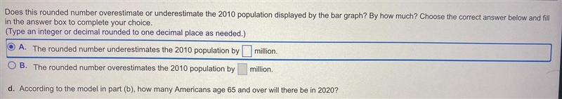 A survey approximates the number of Americans that are age 65 and older and projects-example-2