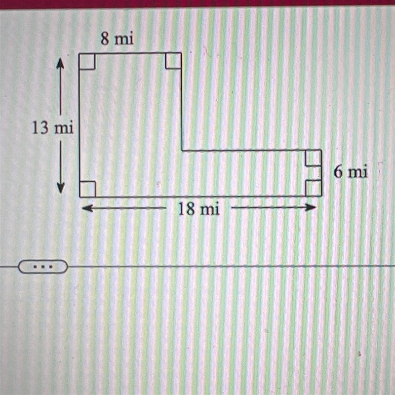 Find the area of the given geometric figure.-example-1