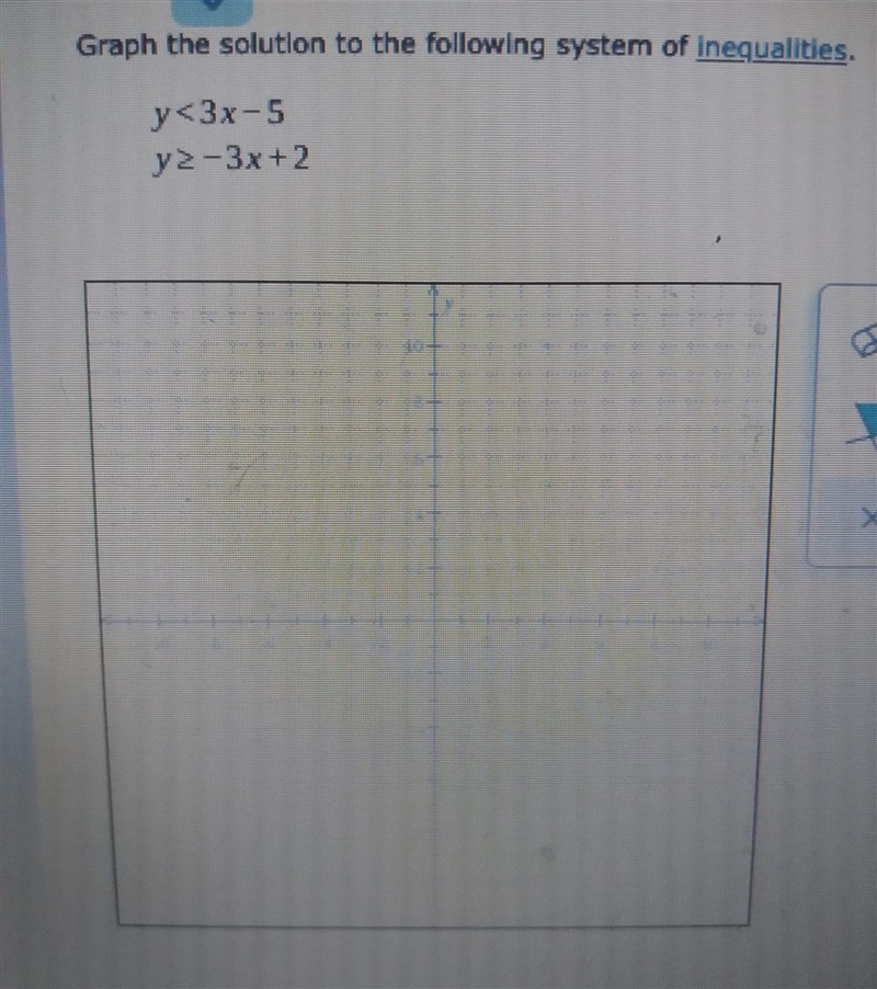 I need help with knowing which shaded region is the solution on the graph-example-1