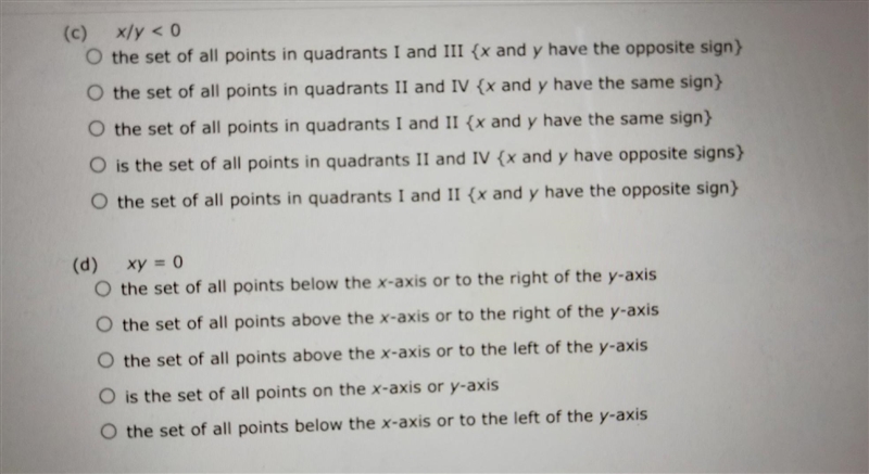 NO LINKS!! Describe the set of points P(x, y) in a coordinate plane that satisfy the-example-1