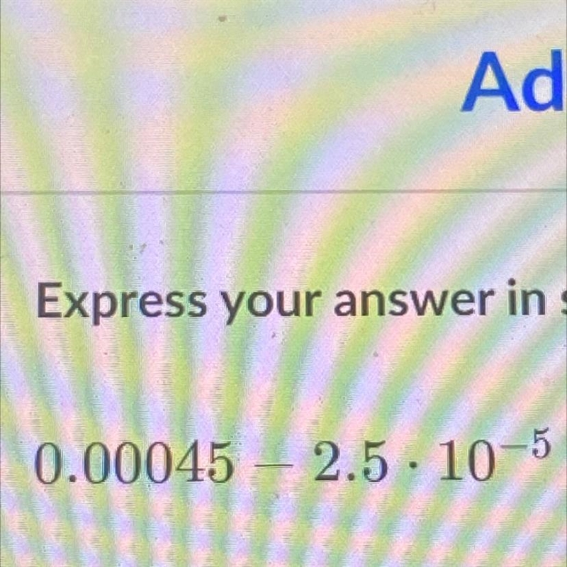 I need an explanation on how I can subtract Scientific Notation-example-1