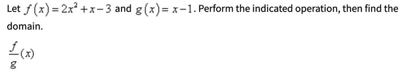 Let f left-parenthesis x right-parenthesis equals 2 x squared plus x minus 3 and g-example-1