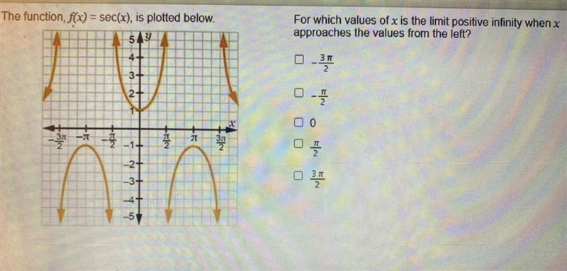 For which values of x is the limit positive infinity when x approaches the values-example-1