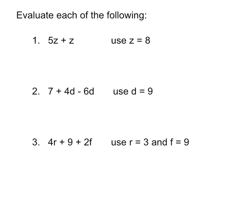 Evaluate each of the following: the picture has the questions 13 points :)-example-1