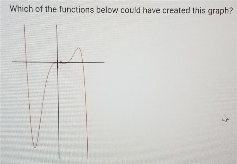 A. F(x) = -x^7+4x^3-2x^2B. F(x)= x^9+12x^8+x^7C. F(x) =x^8+4x^4+20x^2D. F(x) = -x-example-1