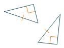 Which pair of triangles can be proven congruent by the HL theorem? 2 right triangles-example-1