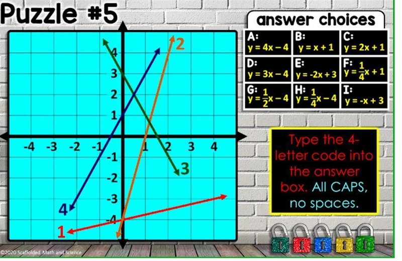 Type the 4letter code into the answer box. All CAPS, no spaces.-example-1