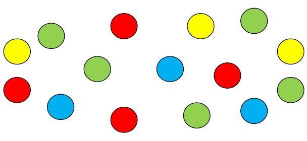 Use the picture below to answer Write the ratio of green circles to the total number-example-1