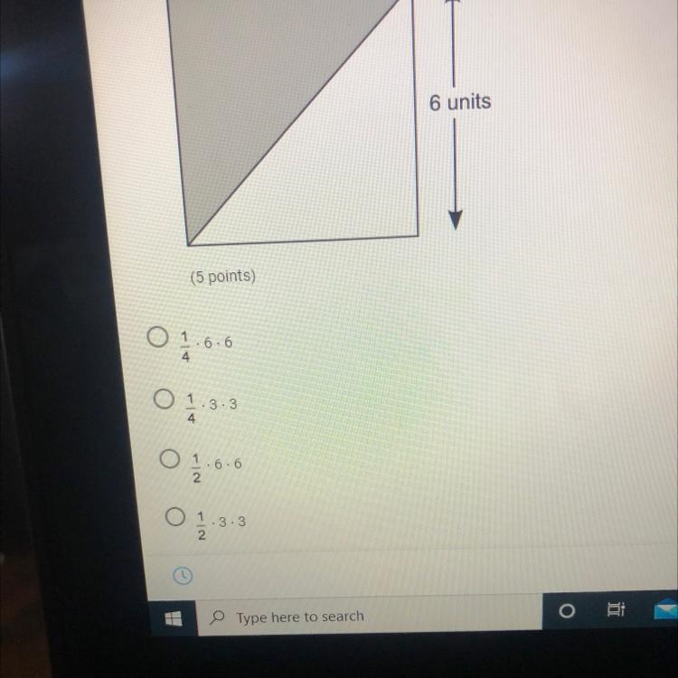 A square is shown below. Which expression can be used to find the area, in square-example-1