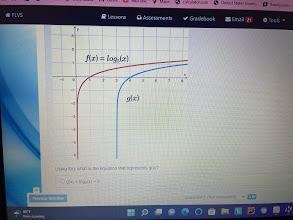 Using f(x), what is the equation that represents g(x)? g(x) = log5(x) – 3 g(x) = log-example-1