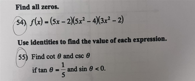 Help me with #54 and #55?please?-example-1