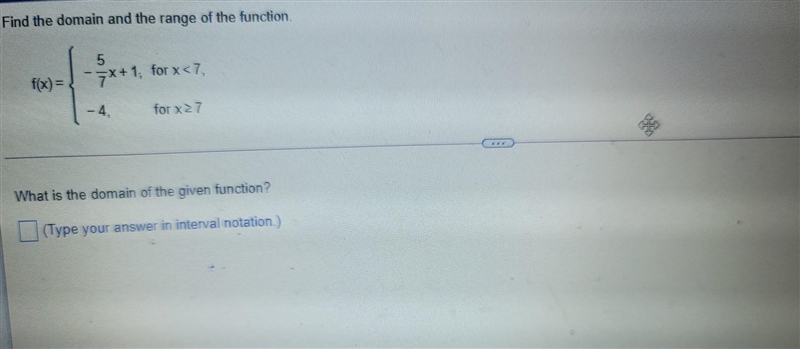 Find the domain and the range of the function domain: range: ​-example-1