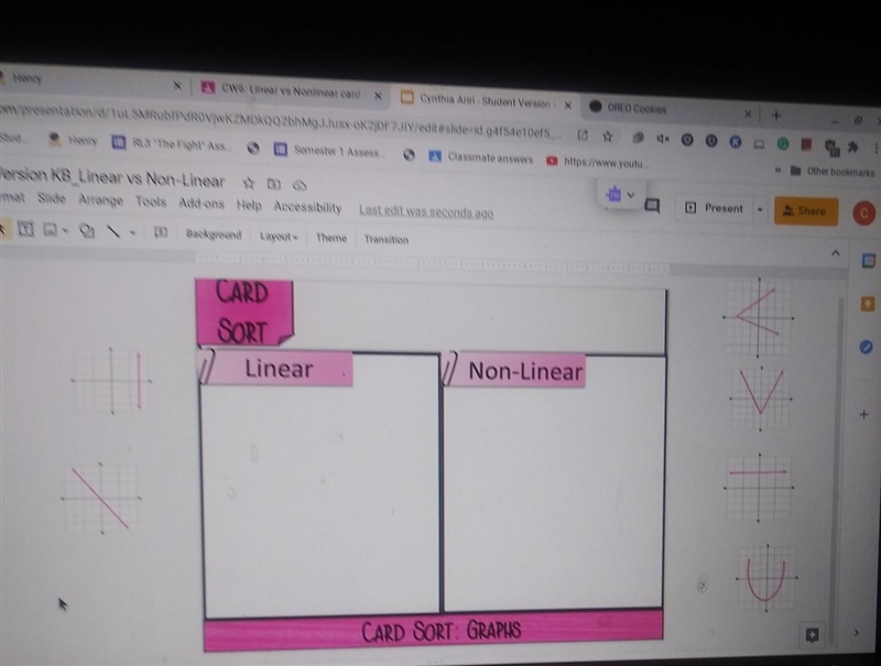 Background Layout- Theme CARD SORT Linear va 1 Non-Linear CARD SORT: GRAPHS-example-1