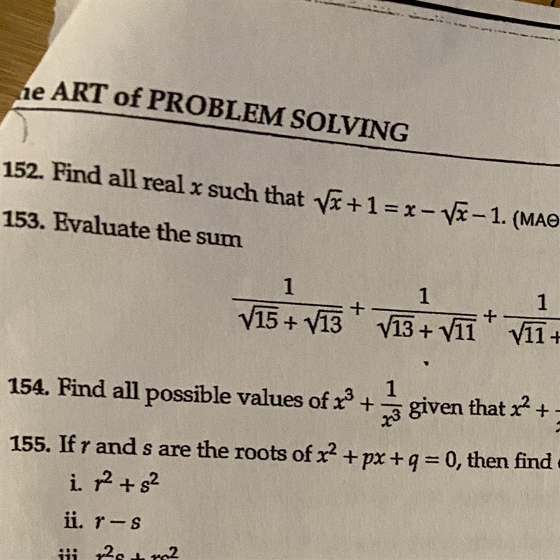 152. ) Find all real x such that square root x + 1 = x - Square root x - 1.-example-1