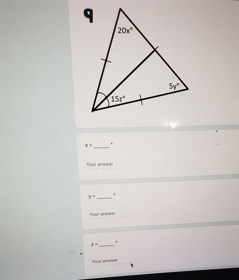 Find x, Find y, and Find z​-example-1