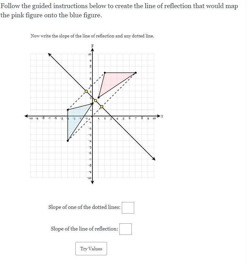 Follow the guided instructions below to create the line of reflection that would map-example-1