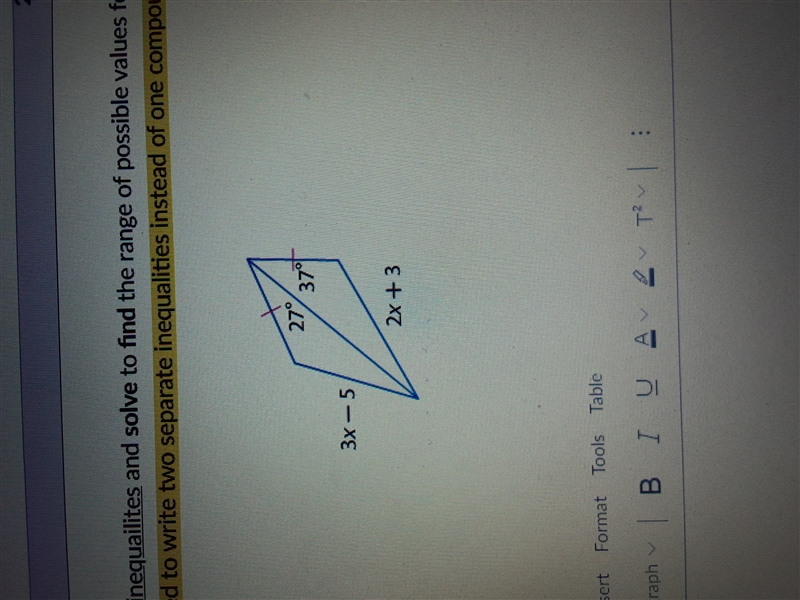 "Write a set of inequalities and solve to find the range of possibilities for-example-1