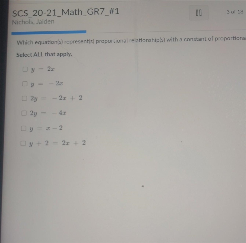 Which equivalent represents proportional to the constant proportional equals -2 select-example-1