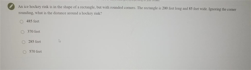 Ignoring the corner rounding, what is the distance around a hockey rink?-example-1