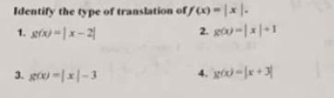 Directions: What the type of translation of f(x) = x-example-1