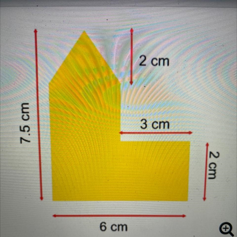 Calculate the perimeter and area of this shape. Perimeter =-example-1