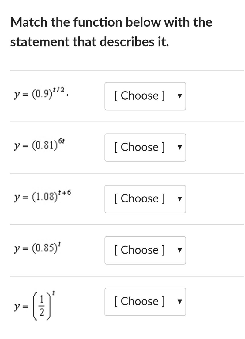 Can you please help me with my math question on image I am to match the following-example-1