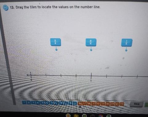 5: Fraction Relationships SKILLS ASSESSMENT Drag the tiles to locate the values on-example-1