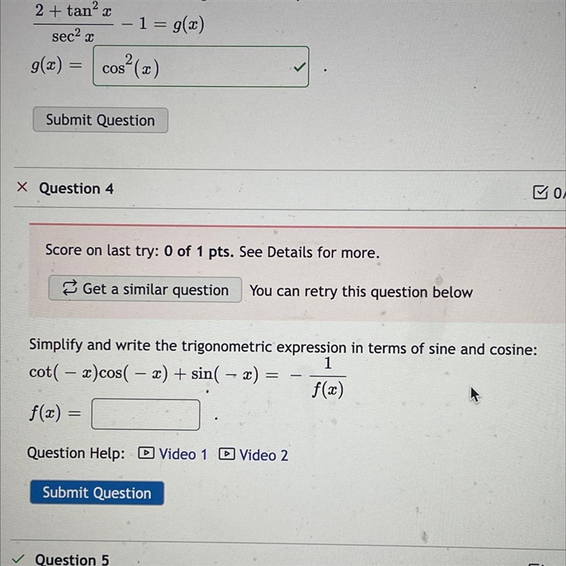 Simplify and write the trig expression in terms of sin and cos-example-1