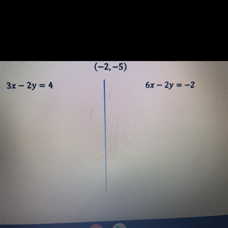 Check whether the ordered pair is a solution of the system of linear equations. Please-example-1