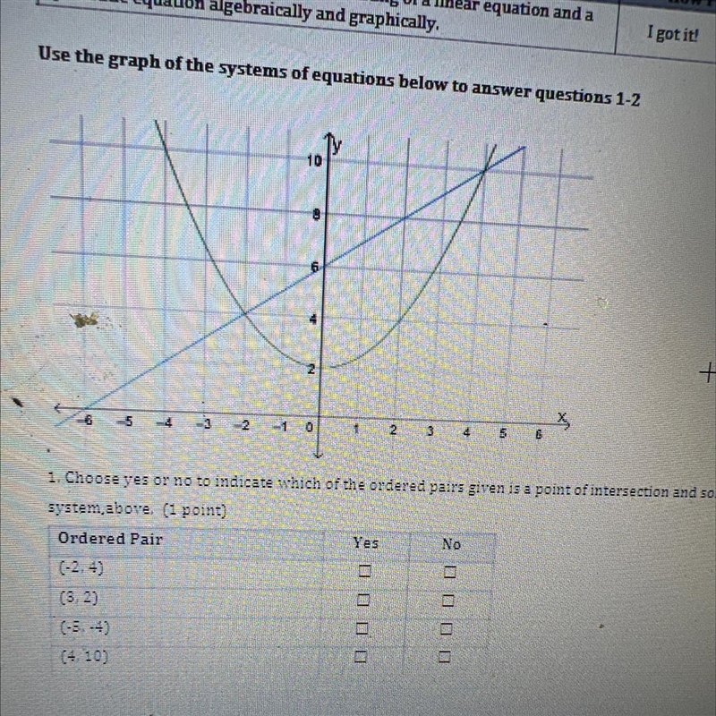 Use the graph of the systems of equations below to answer questions 1-210842-6-5-4-3х-example-1