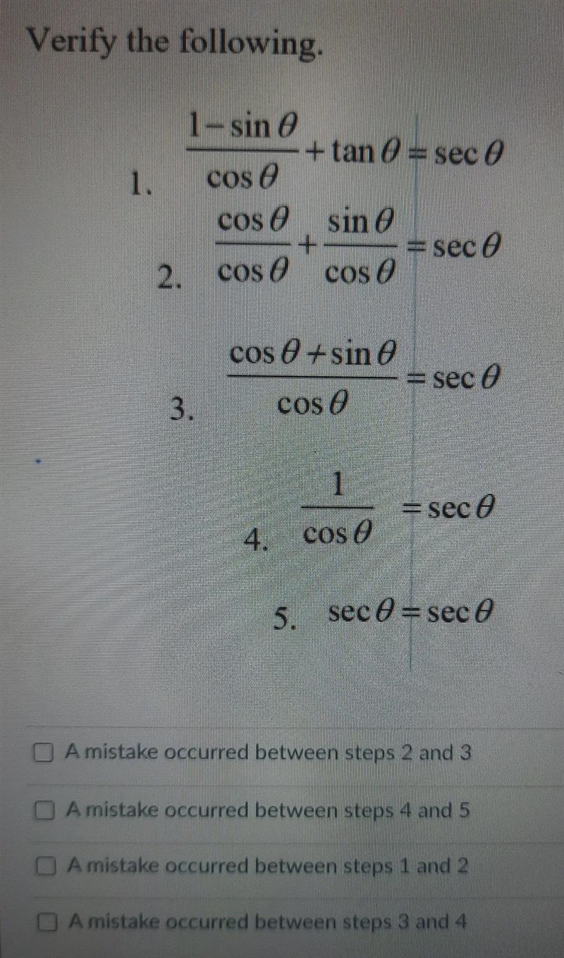 Verify the following question and find the mistake!! select all answers that apply-example-1