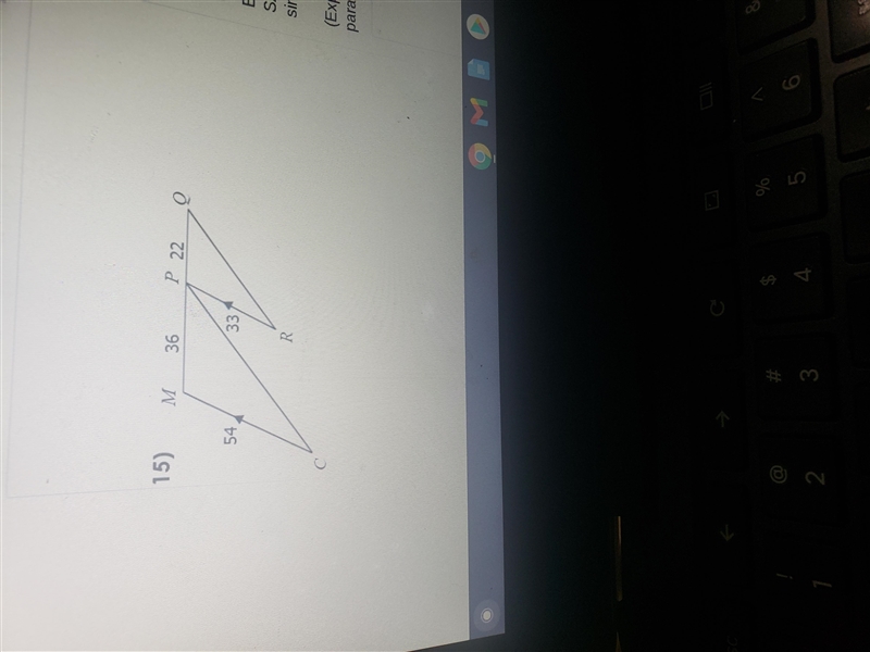 Explain if the triangles are similar using AA-, SSS-, or SAS-. If they are similar-example-1