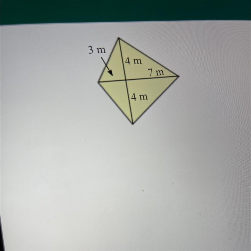 What’s the area of the kite?area= __ m squared simply your answer-example-1