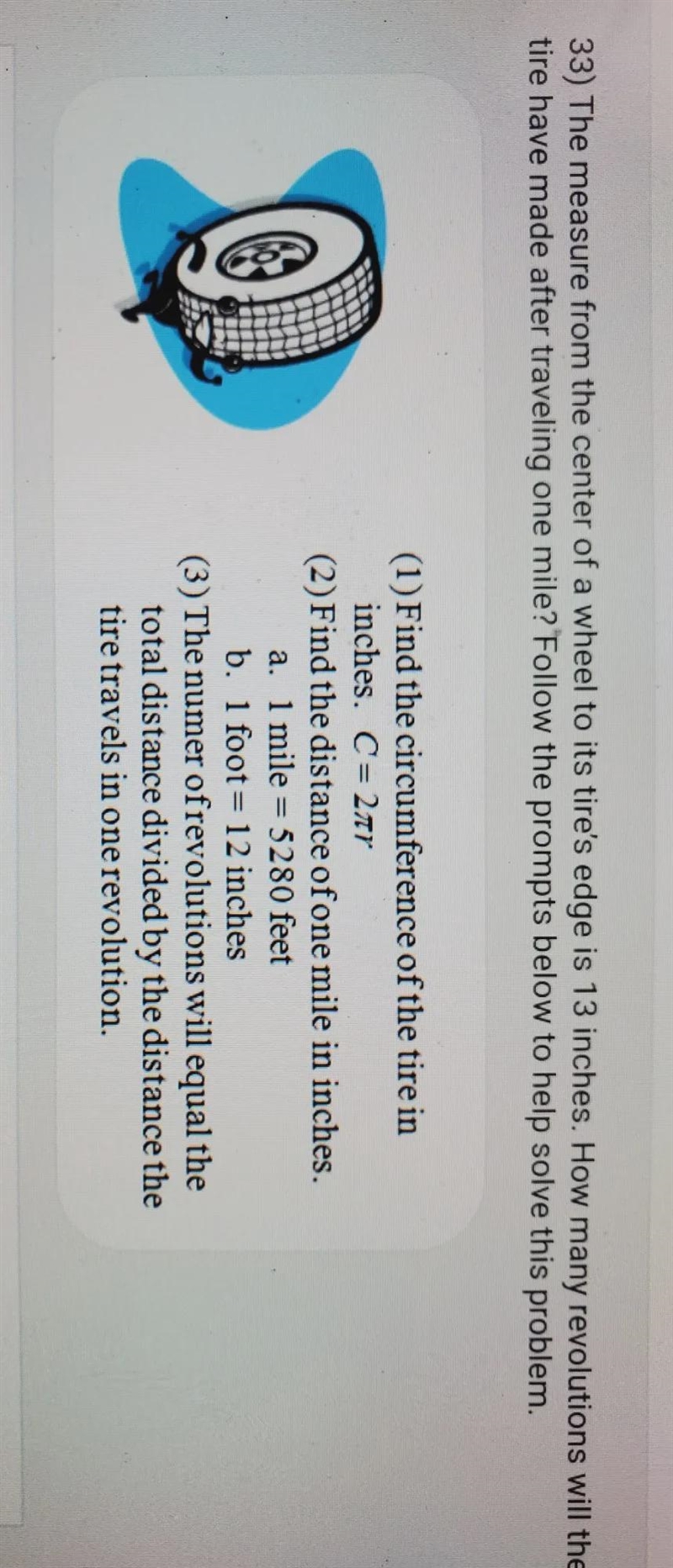 How many revolutions will the tire have made after traveling one mile?-example-1
