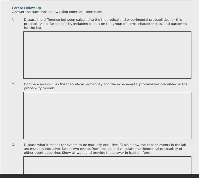 Please help me out with this Question 1Experimental vs theoretical probabilites-example-1