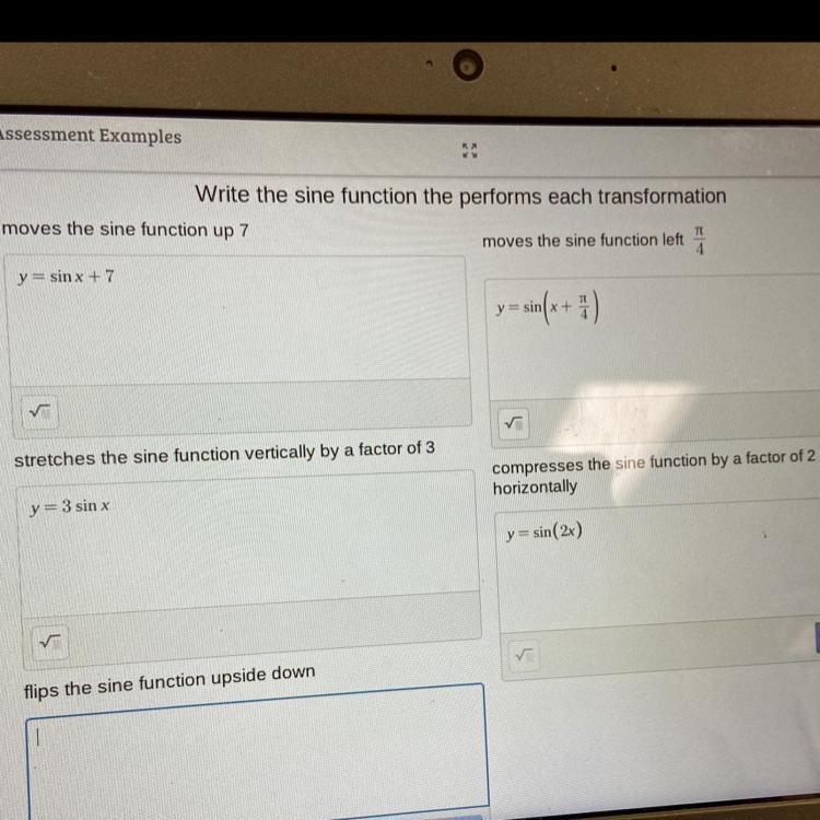 Need help on the very last one “flips the sine function upside down” please! Not sure-example-1