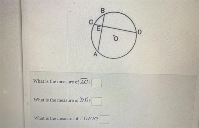 In the accompanying diagram of circle O, chords AB and CD intersect at E andAC:CB-example-1