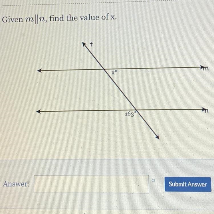 Given m|n, find the value of x.-example-1